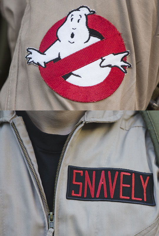 Ghostbuster patches on costume
