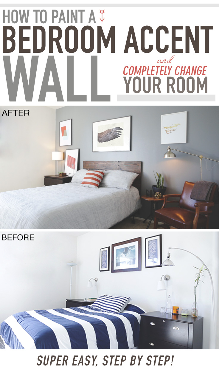 Easy DIY! How to Paint a Bedroom Accent Wall & Completely Change Your Room