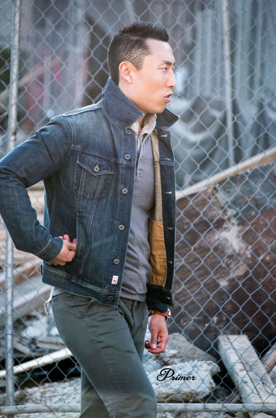 The Getup: Casual, Rugged Layers   Shop the Look   Denim Jacket   Henley   Chinos