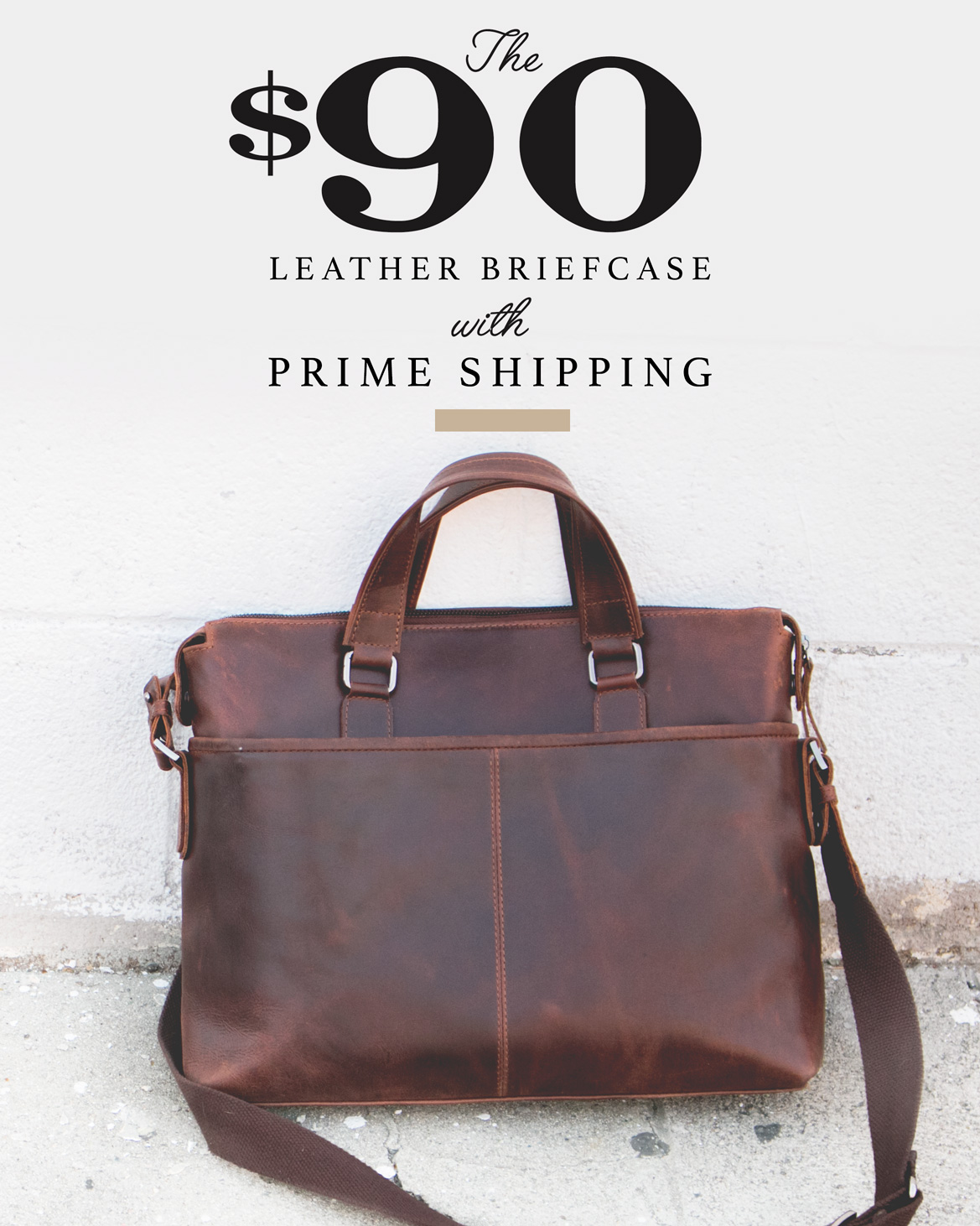 Affordable leather briefcase