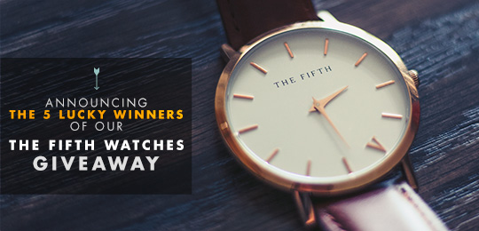 Announcing the 5 Winners of Our The Fifth Watches Giveaway