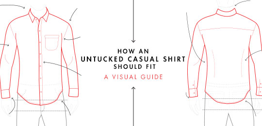 How an untucked casual shirt should fit header image