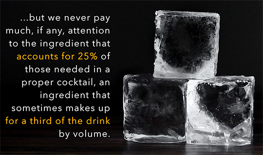 ice by volume in cocktail