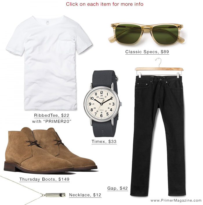 White t shirt black jeans outfit inspiration
