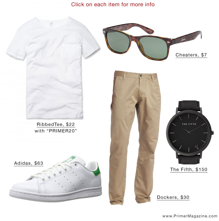 White pocket tee shirt summer style inspiration