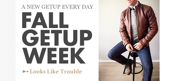 Fall Getup Week - Looks like trouble - outfit with leather jacket