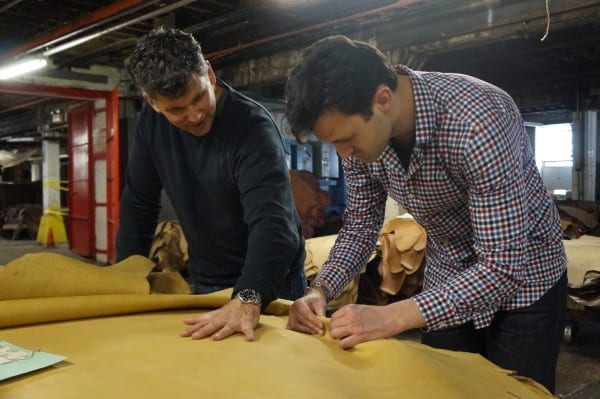 Thursday Boot Co founders Connor and Nolan at Horween Leather Co