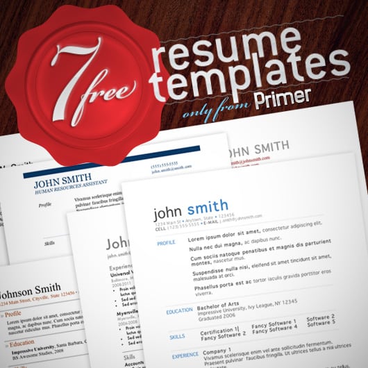7 free resume templates logo