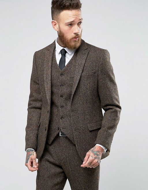 asos harris tweed fabric suit