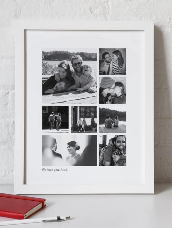 Framed couples photo collage
