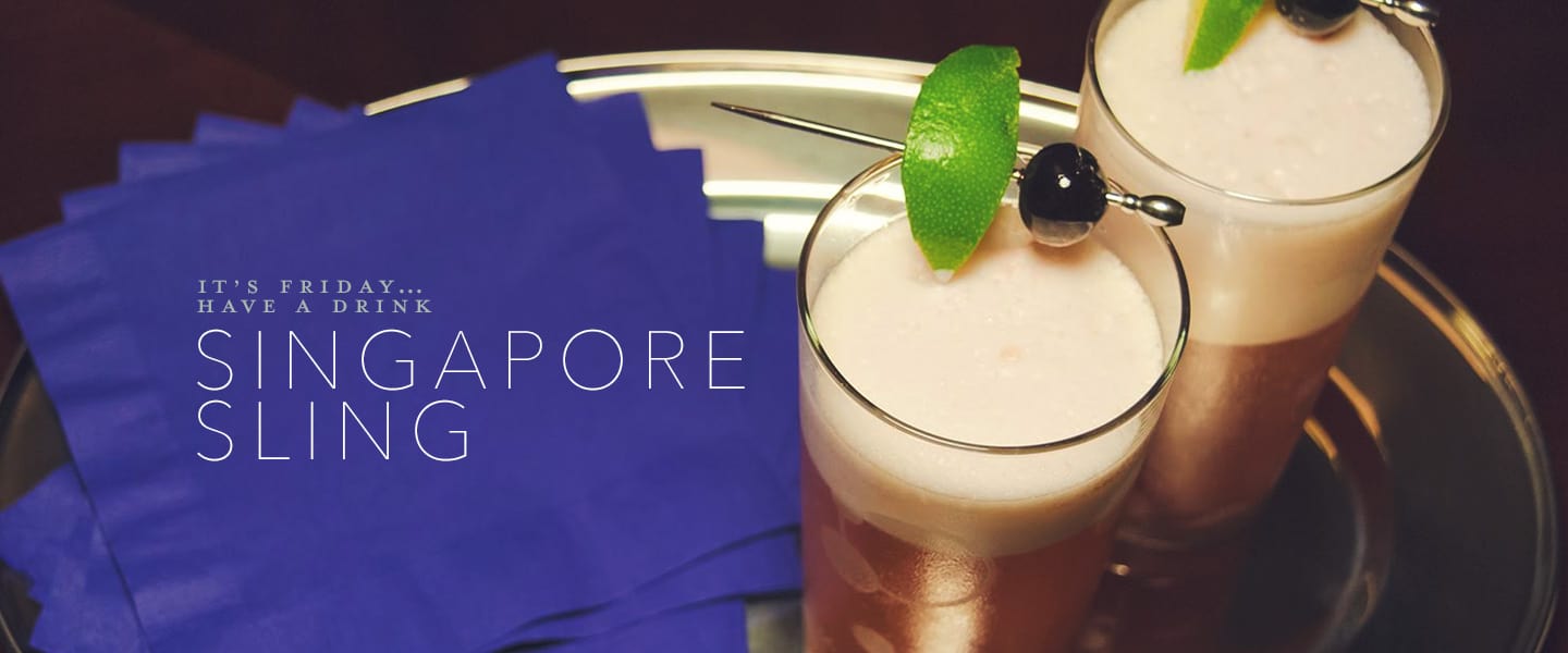 Singapore sling drinks with gin