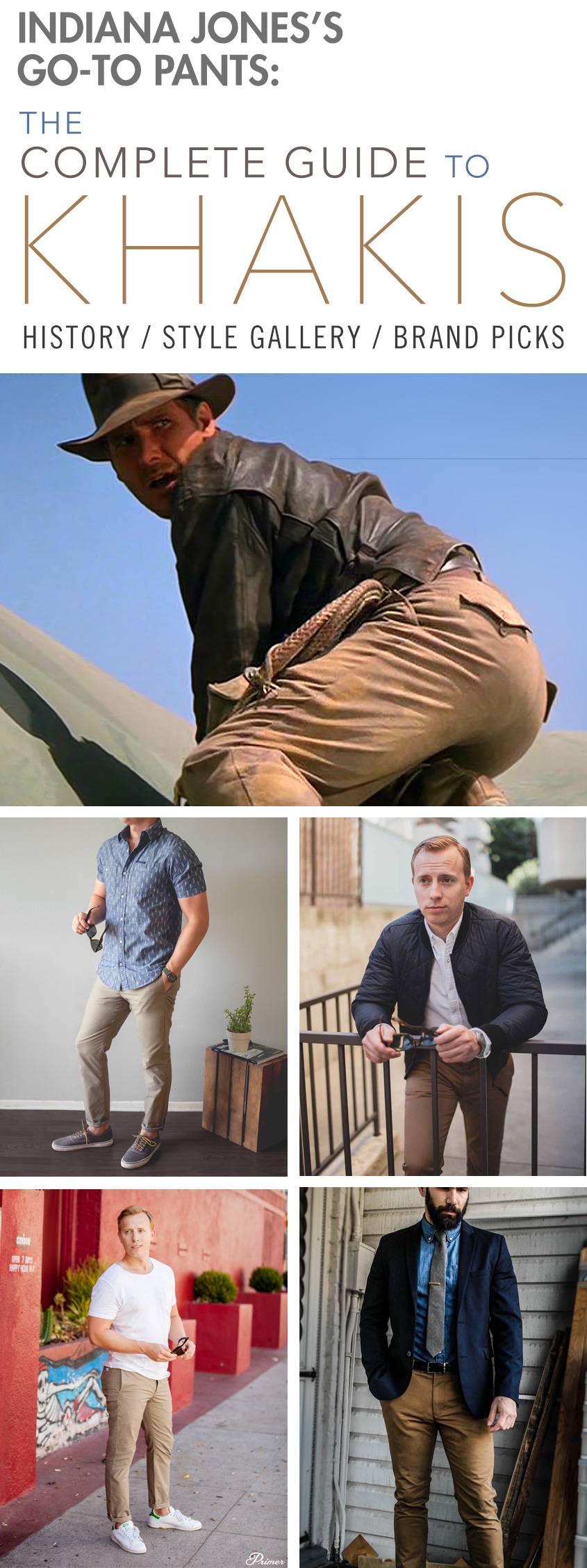 Indiana Jones's Go to Pants: A Complete Guide to Khakis   History / Outfit Inspiration Gallery / Brand Picks
