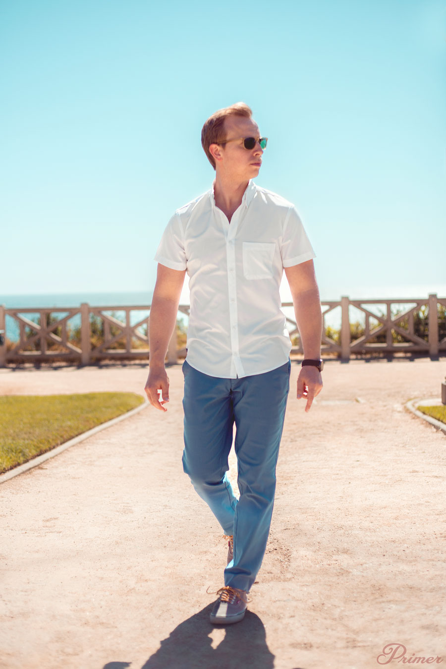 hot weather men outfit   performance business casual from Mizzen and Main