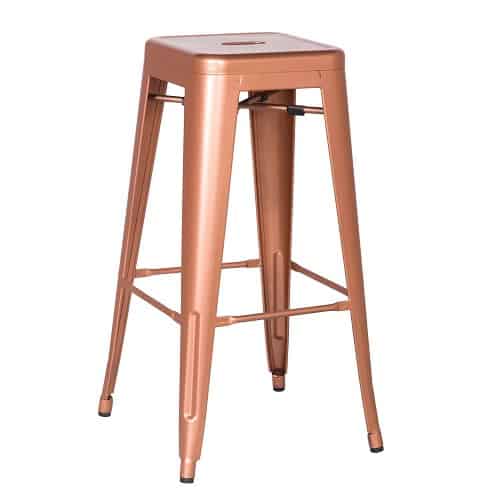 2016 NEW 30 inch Metal Counter Bar Stools, Polished Surface Glossy Barstool, Copper (SET OF TWO), $129.99