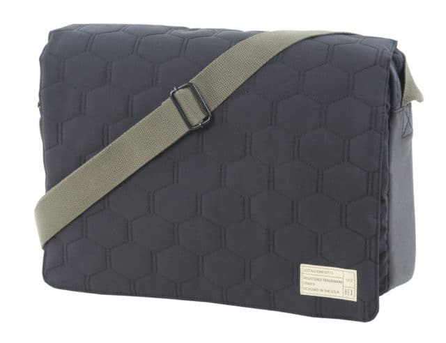 Image of a HEX Empire messenger bag with quilted front