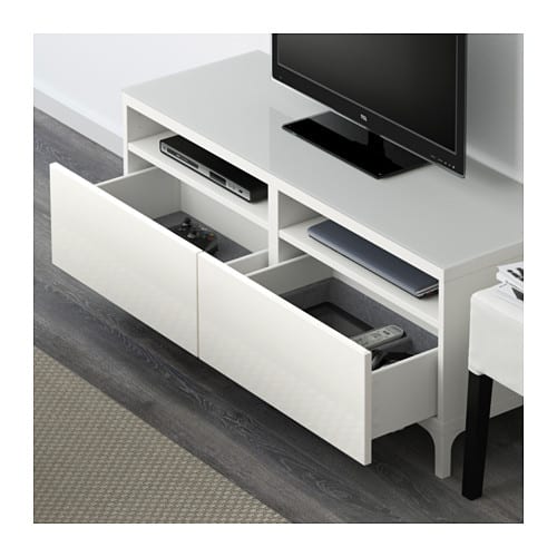 TV unit with drawers, white, $249