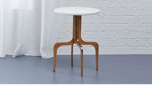 dorset marble side table, $199