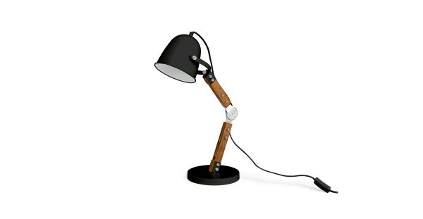 pivot black table lamp, $99