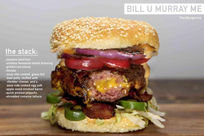 Outrageous, creative burger stack from Chef Matthew Ramsey