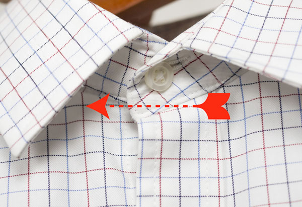 move dress shirt collar button