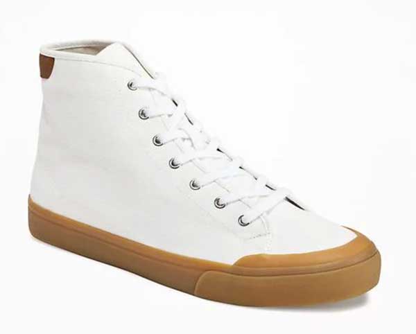 High top gum sole sneakers