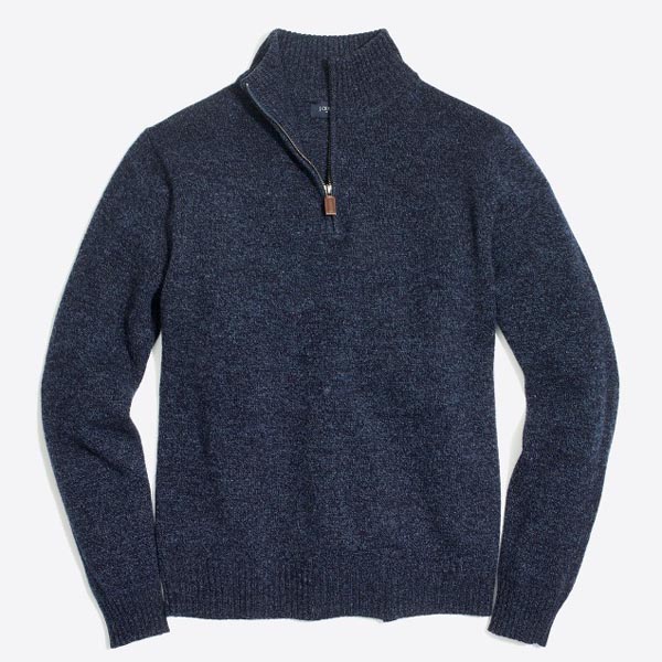 Blue zip up sweater