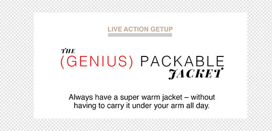 Live Action Getup: The (Genius) Packable Jacket