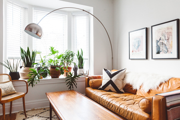 living room with textures