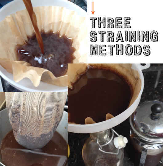 straining methods for cold brew coffee