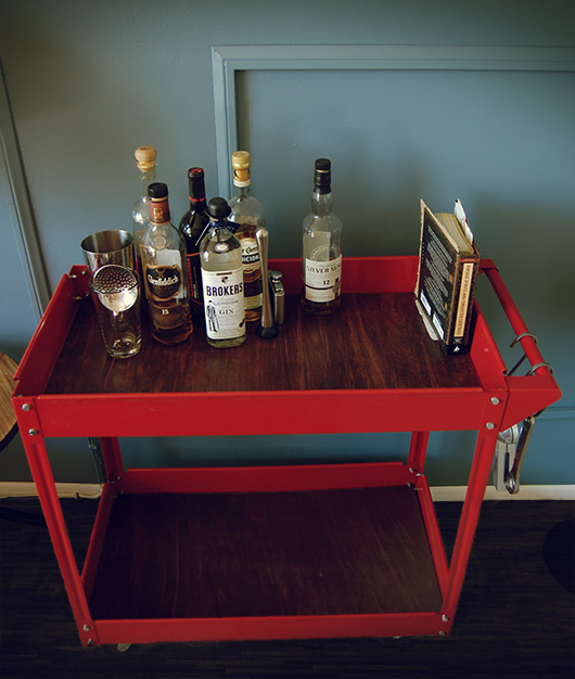 Bar Cart top shelf