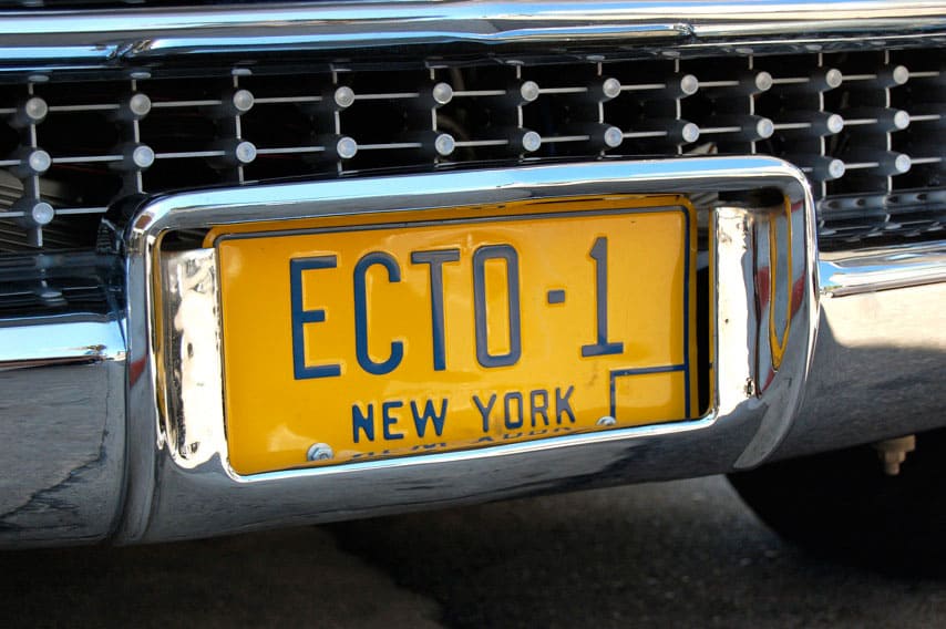 ghostbuster ectomobile license plate ecto 1 new york