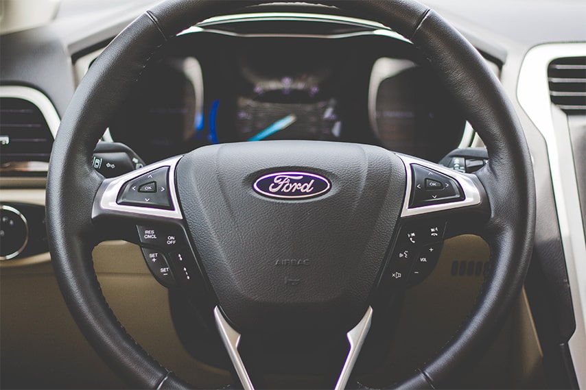 steering wheel details for ford fusion vehicle