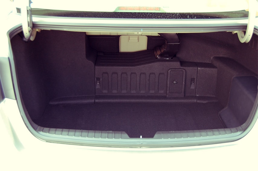 trunk space of a kia optima vehicle