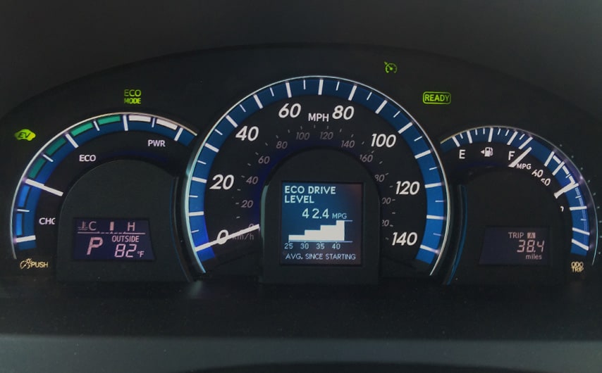 speedometer details of camry vehicle