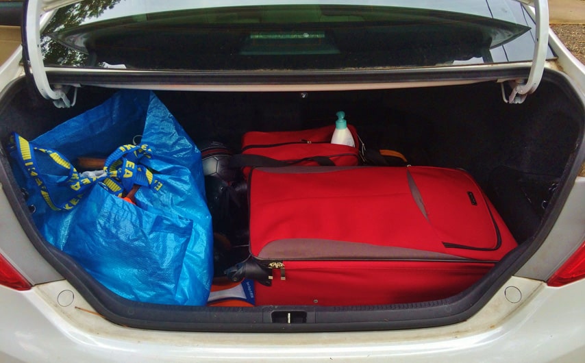 trunk space details from camry vehicle
