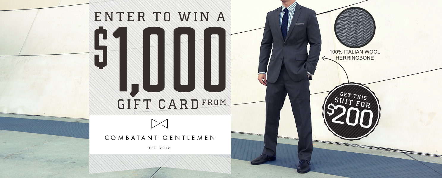 Huge! Enter to Win a $1,000 Gift Card from Combatant Gentlemen