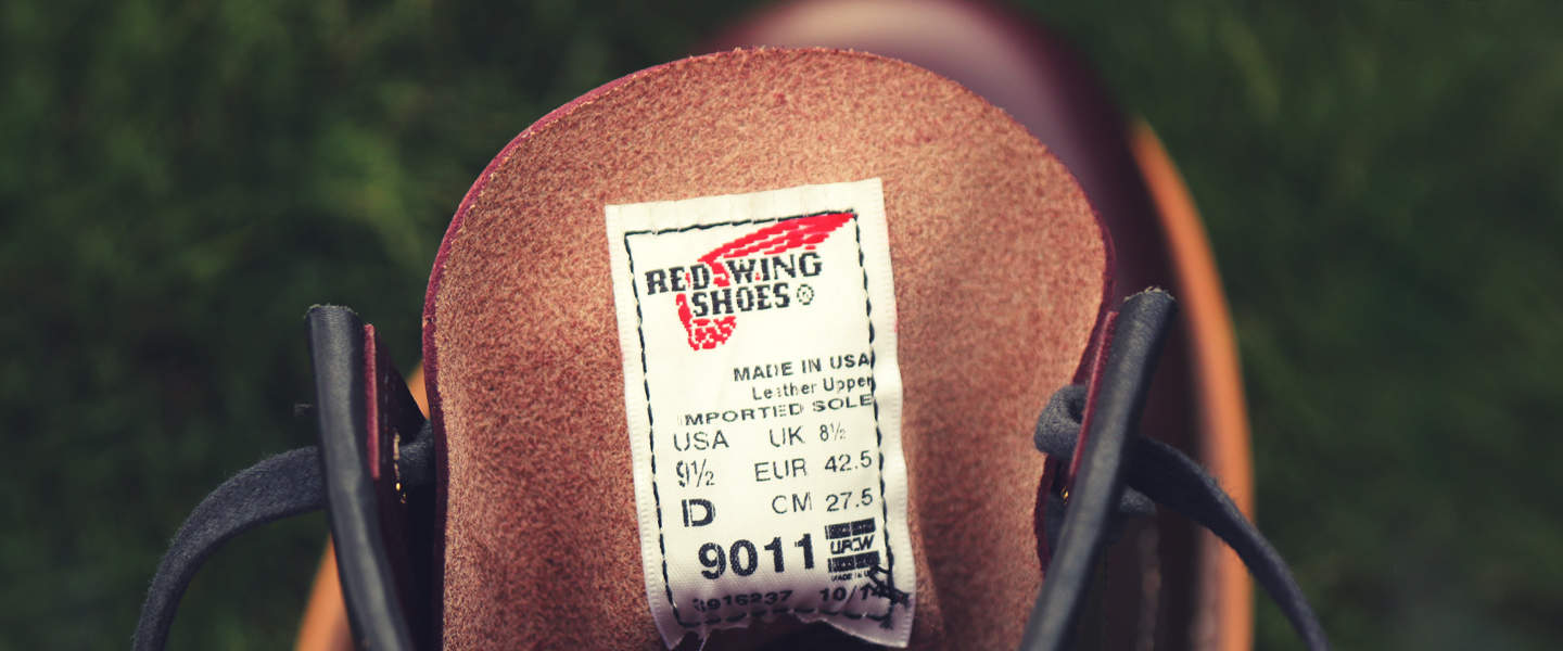 interior tag of red wing beckham boot