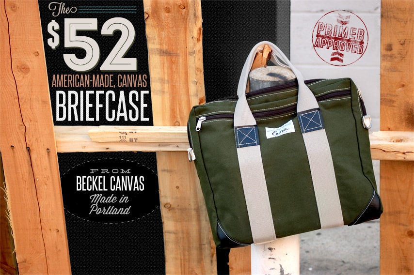 The $52 American-made Canvas Briefcase by Beckel Canvas