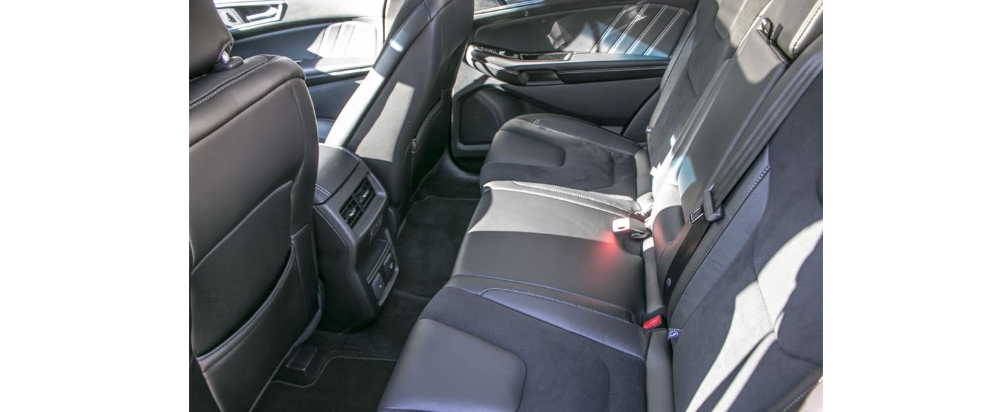 backseat of 2015 Ford Edge Sport