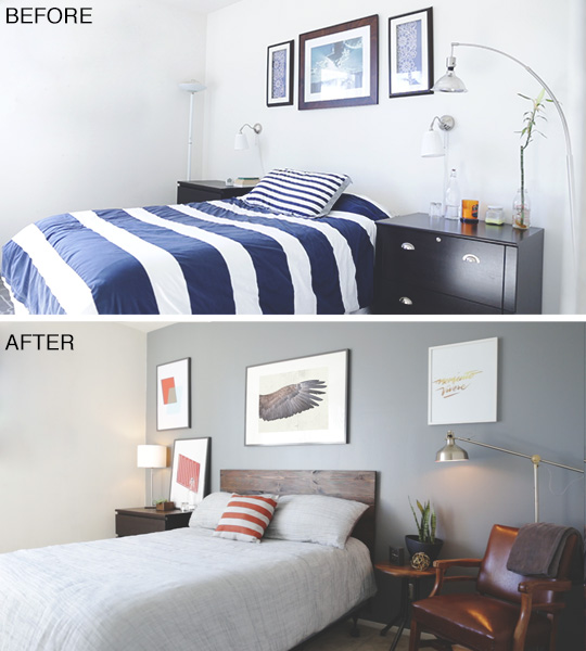 Gray Accent Wall Before & After