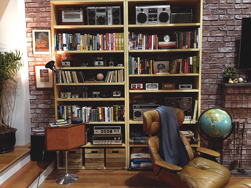 bookshelf from Dev’s apartment from Master of None