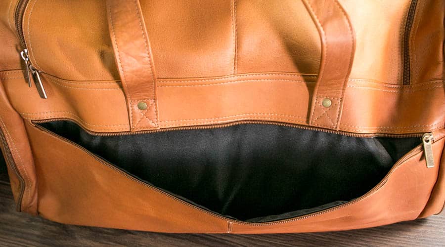 David King Leather Duffle pocket