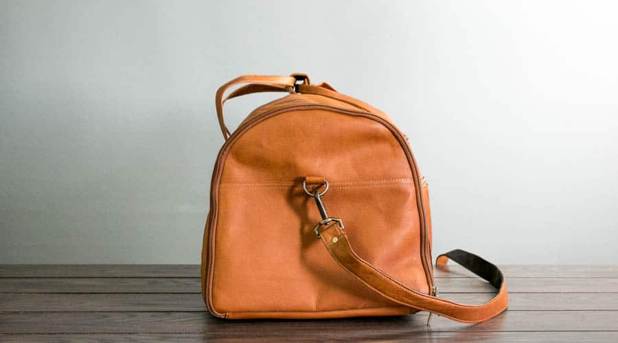 David King Leather Duffle end