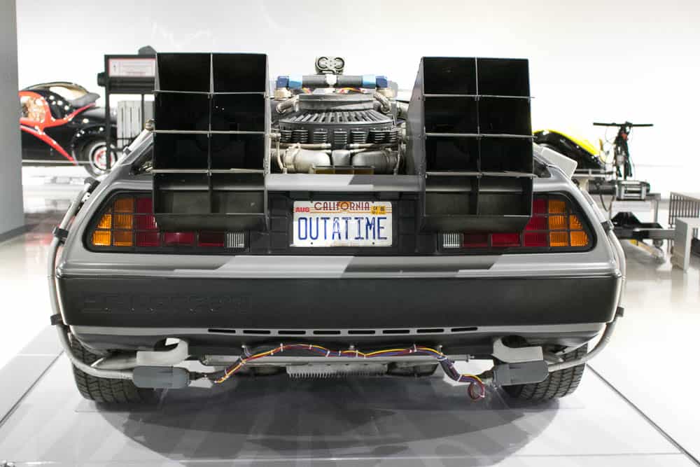 car part details from Delorean car from Back to The Future