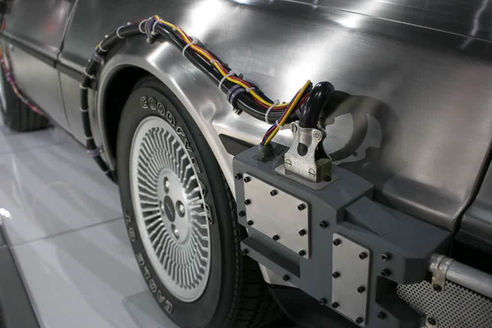 car part details from Delorean car from Back to The Future