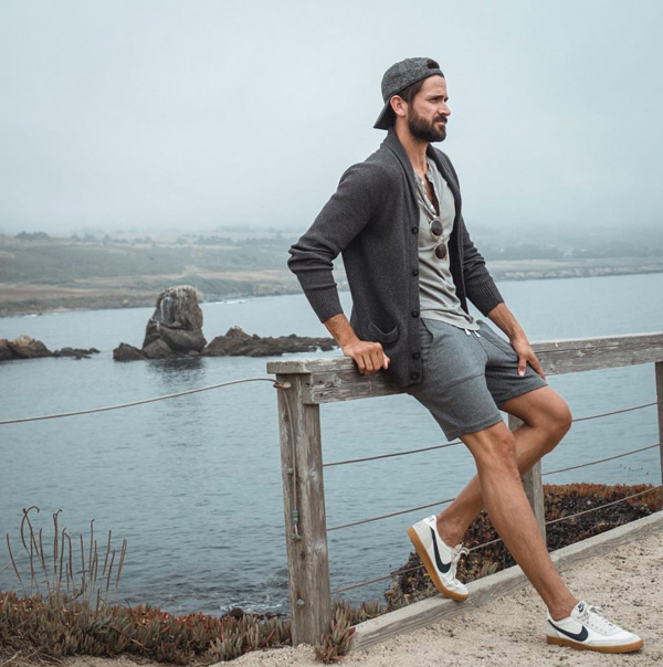 cardigan with shorts henley killshot gum sole sneakers