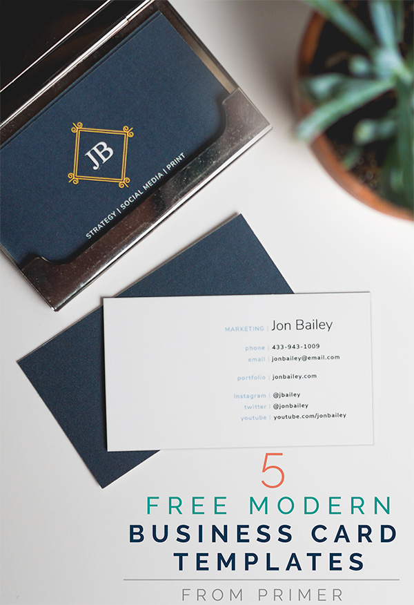 5 Free Modern Business  Card Templates Why Business  Cards 