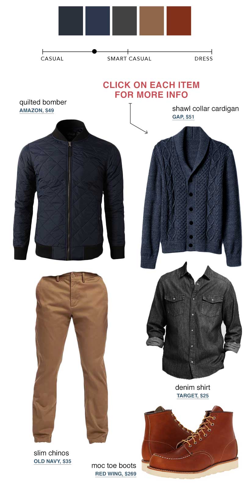 men casual fall winter outfit style inspiration