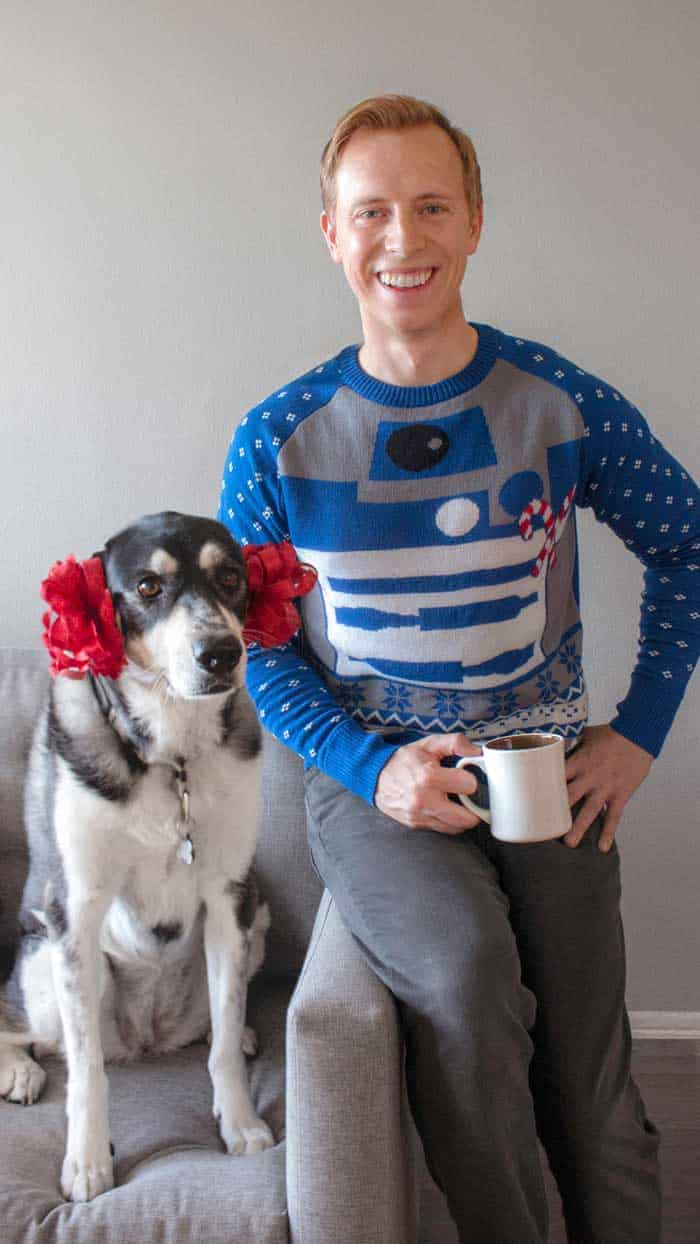 r2d2 star wars ugly christmas sweater
