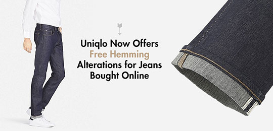 Uniqlo Now Offers Free Hemming Alterations for Jeans Bought Online